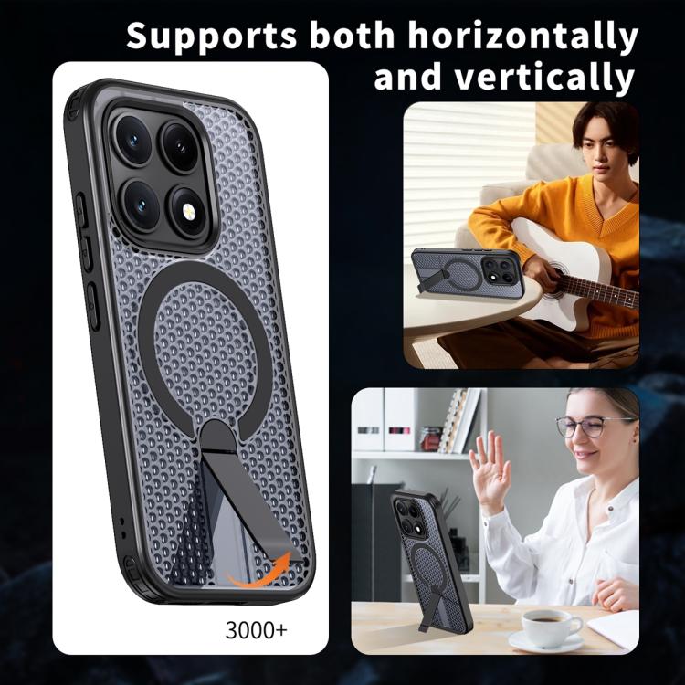 For Xiaomi 17 Honeycomb Cooling MagSafe Holder Phone Case