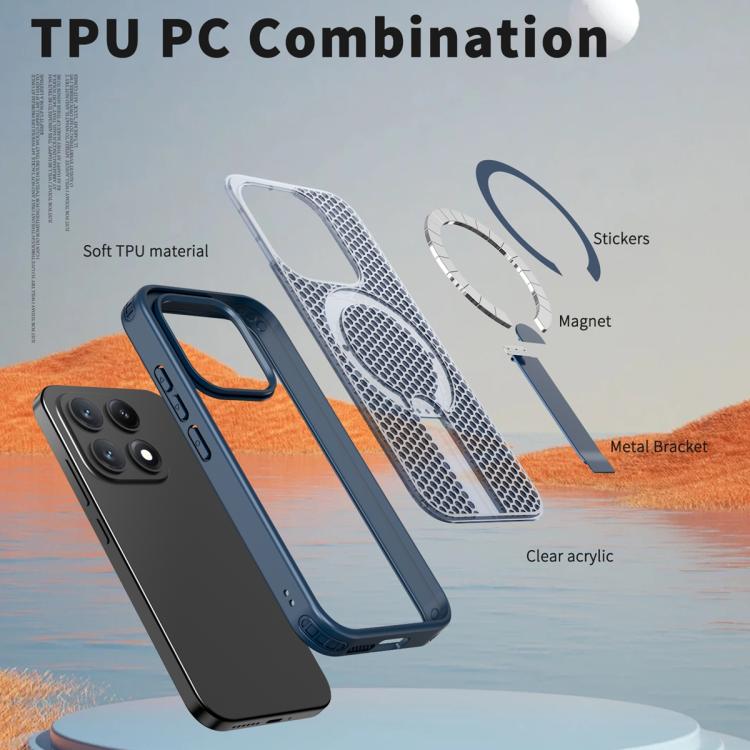 For Xiaomi 17 Honeycomb Cooling MagSafe Holder Phone Case