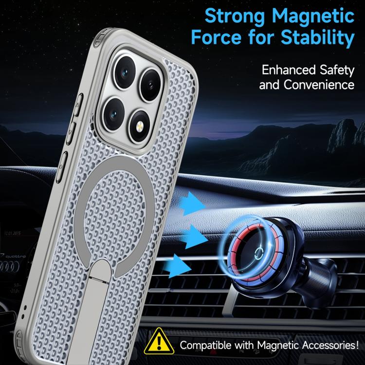 For Xiaomi 17 Honeycomb Cooling MagSafe Holder Phone Case