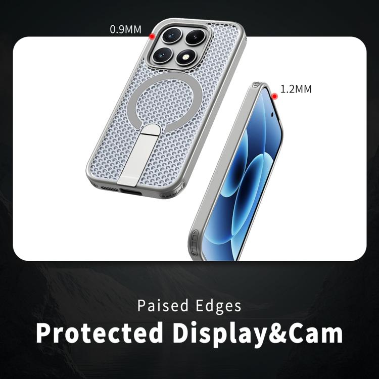 For Xiaomi 17 Honeycomb Cooling MagSafe Holder Phone Case