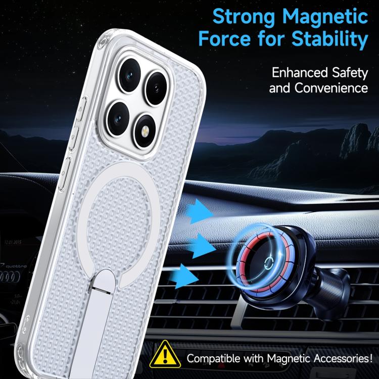 For Xiaomi 17 Honeycomb Cooling MagSafe Holder Phone Case