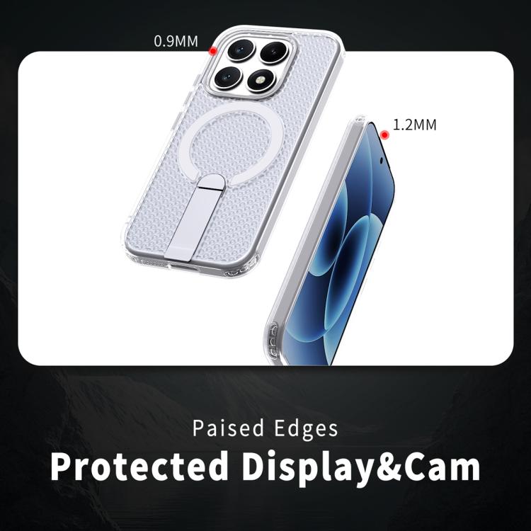For Xiaomi 17 Honeycomb Cooling MagSafe Holder Phone Case