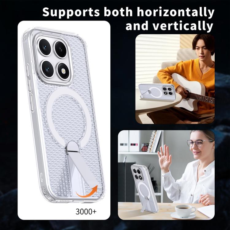 For Xiaomi 17 Honeycomb Cooling MagSafe Holder Phone Case