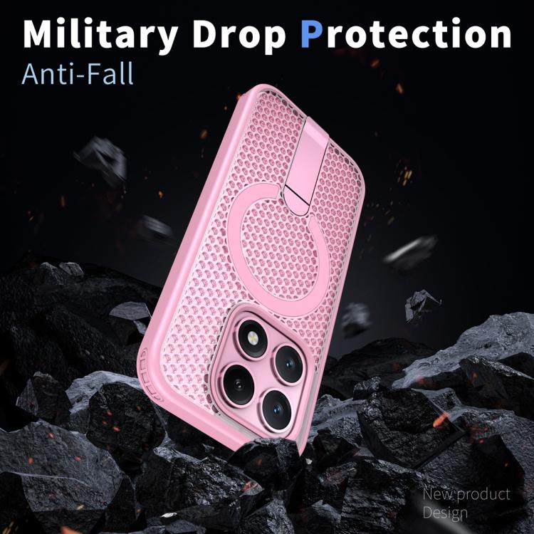 For Xiaomi 17 Honeycomb Cooling MagSafe Holder Phone Case