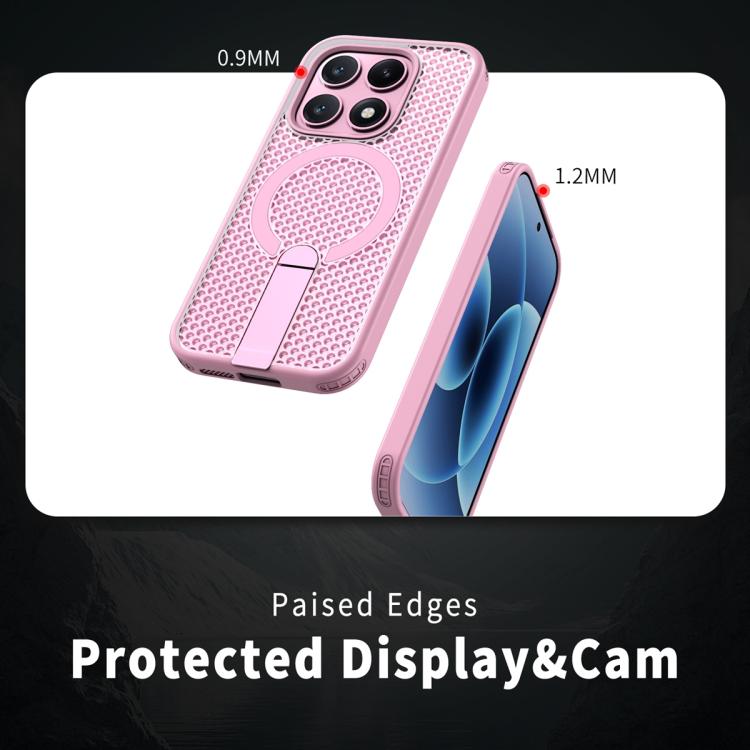 For Xiaomi 17 Honeycomb Cooling MagSafe Holder Phone Case