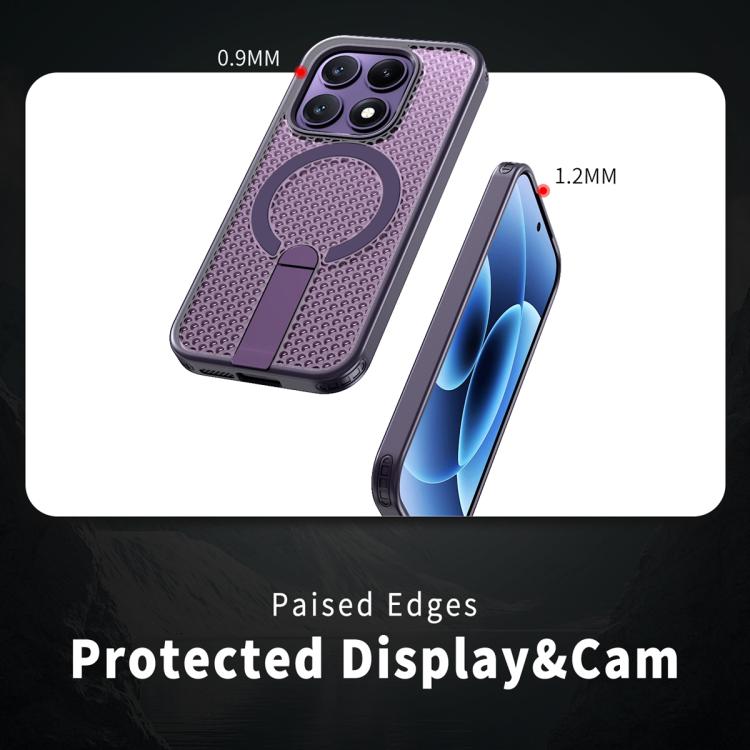 For Xiaomi 17 Honeycomb Cooling MagSafe Holder Phone Case