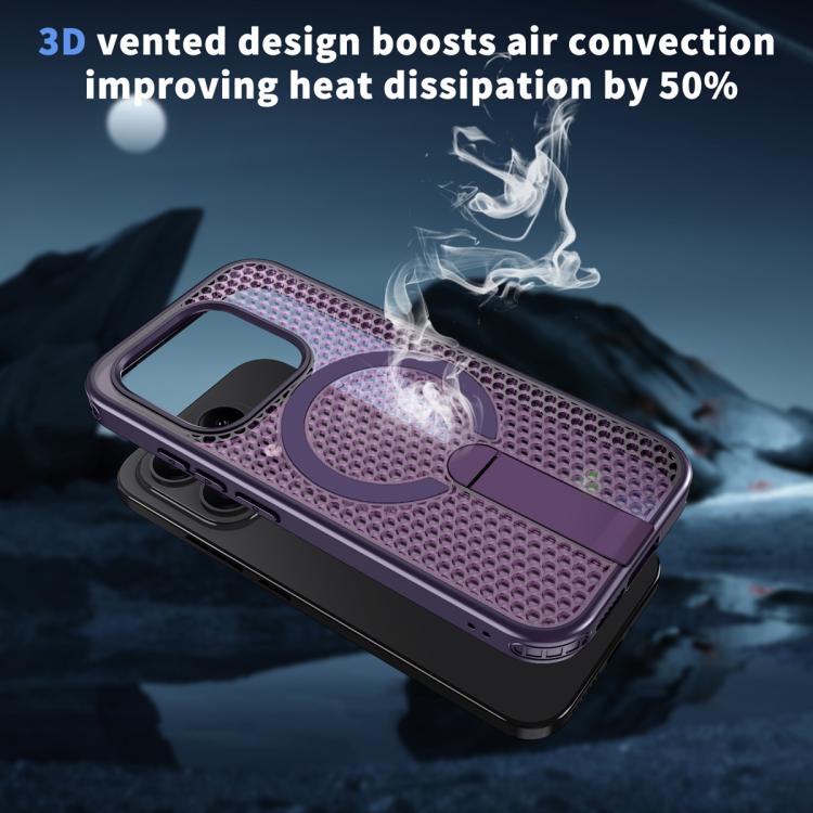For Xiaomi 17 Honeycomb Cooling MagSafe Holder Phone Case