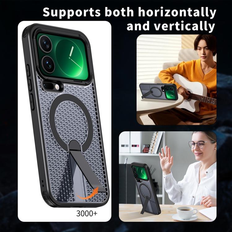 For Xiaomi 17 Pro Honeycomb Cooling MagSafe Holder Phone Case