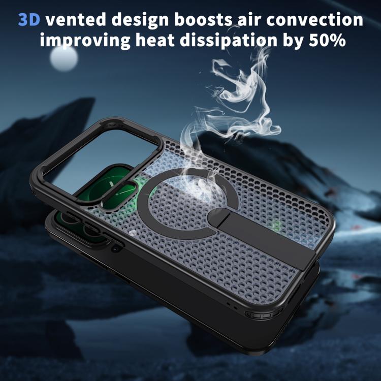 For Xiaomi 17 Pro Honeycomb Cooling MagSafe Holder Phone Case