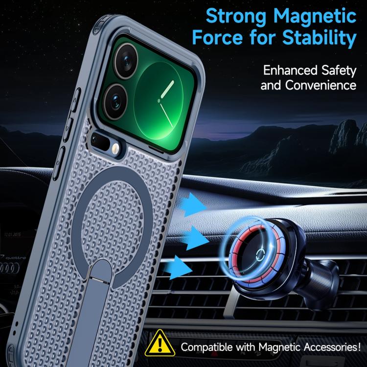 For Xiaomi 17 Pro Honeycomb Cooling MagSafe Holder Phone Case