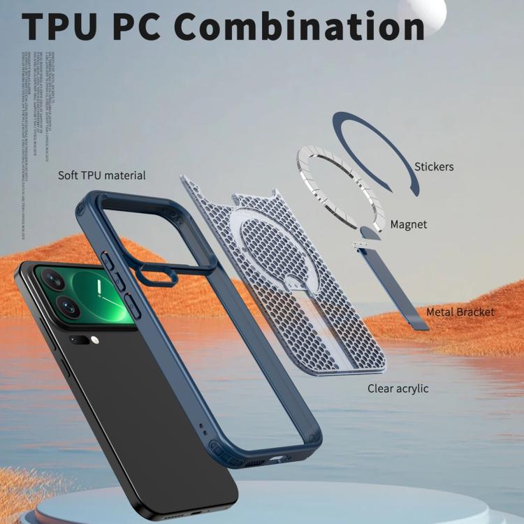 For Xiaomi 17 Pro Honeycomb Cooling MagSafe Holder Phone Case