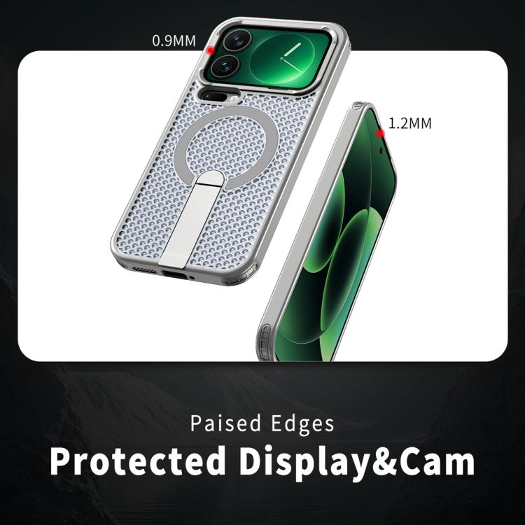 For Xiaomi 17 Pro Honeycomb Cooling MagSafe Holder Phone Case