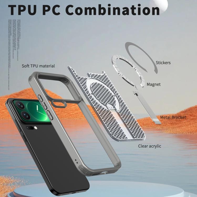 For Xiaomi 17 Pro Honeycomb Cooling MagSafe Holder Phone Case