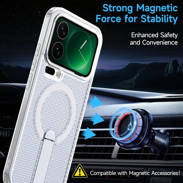 For Xiaomi 17 Pro Honeycomb Cooling MagSafe Holder Phone Case