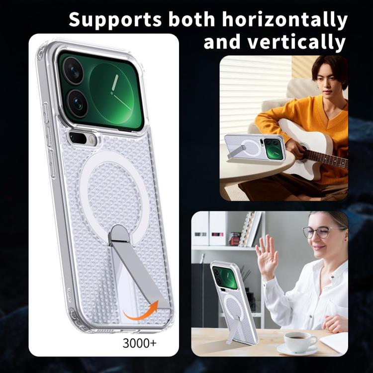 For Xiaomi 17 Pro Honeycomb Cooling MagSafe Holder Phone Case