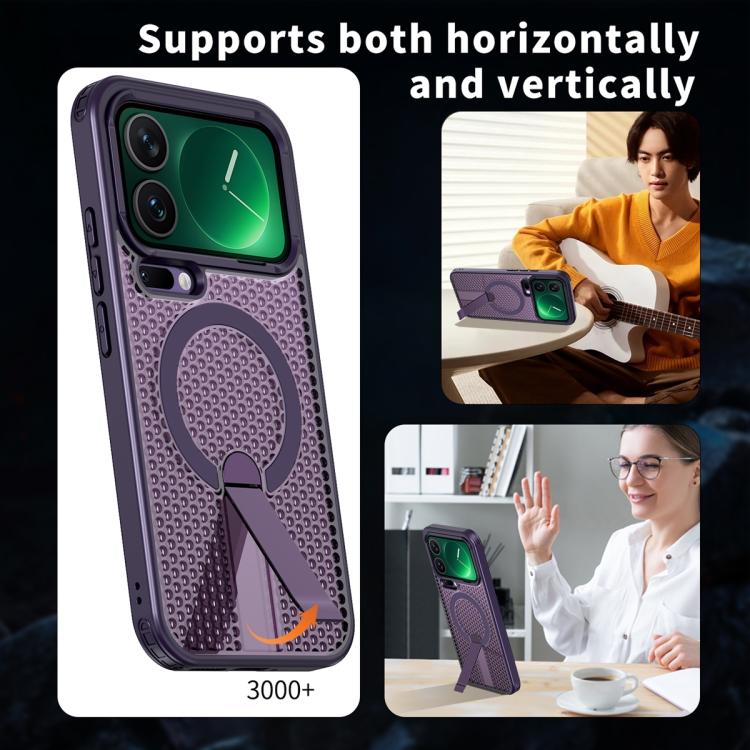For Xiaomi 17 Pro Honeycomb Cooling MagSafe Holder Phone Case