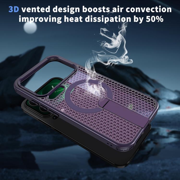 For Xiaomi 17 Pro Max Honeycomb Cooling MagSafe Holder Phone Case