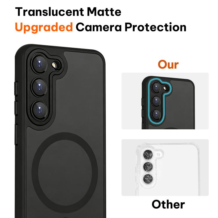 For Samsung Galaxy S23 5G XDcase Skin Feel Magnetic Frosted Phone Case with Lens Film