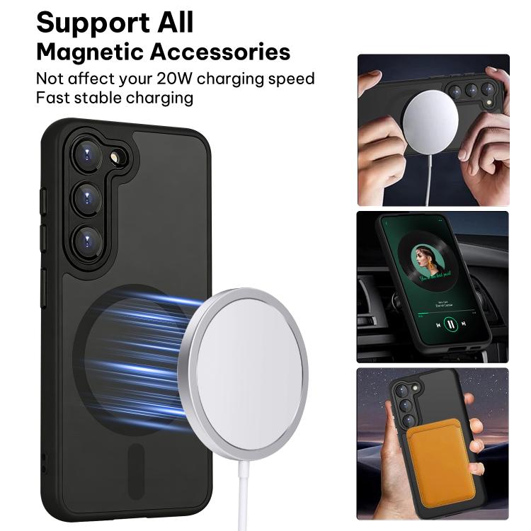 For Samsung Galaxy S23 5G XDcase Skin Feel Magnetic Frosted Phone Case with Lens Film