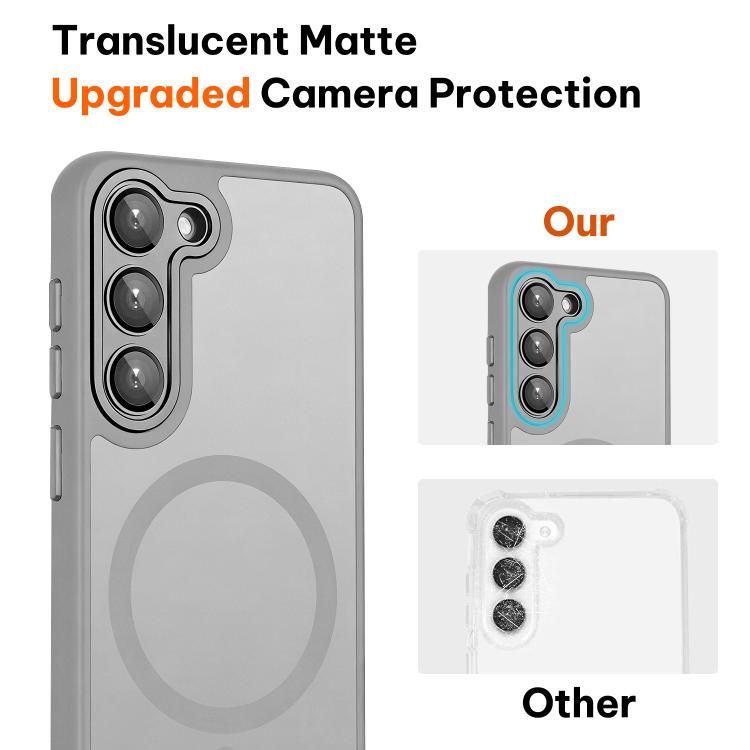For Samsung Galaxy S23 5G XDcase Skin Feel Magnetic Frosted Phone Case with Lens Film