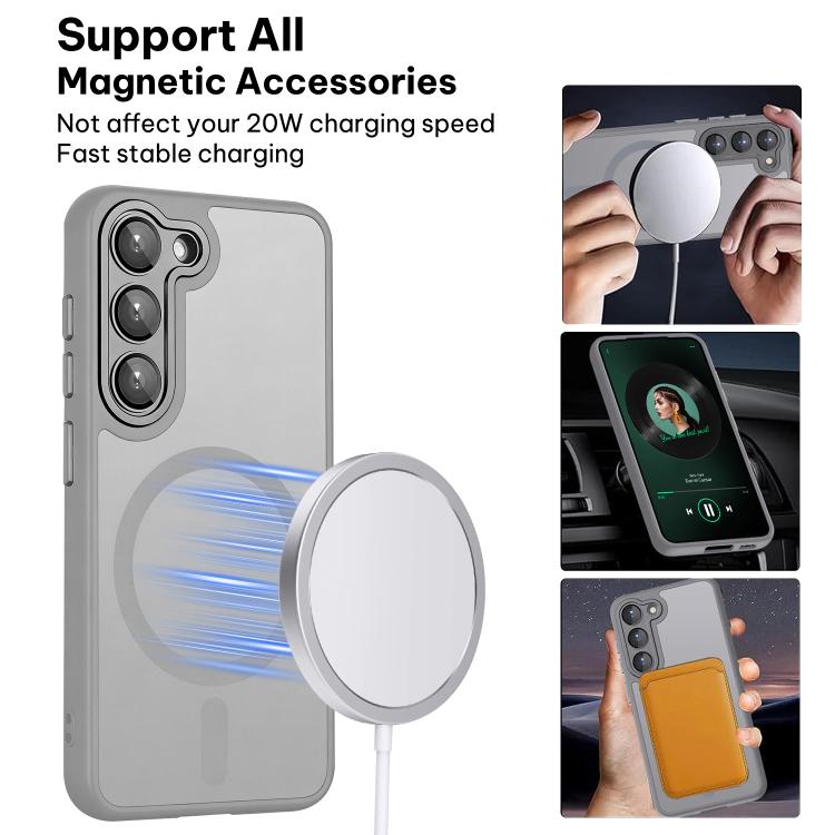 For Samsung Galaxy S23 5G XDcase Skin Feel Magnetic Frosted Phone Case with Lens Film
