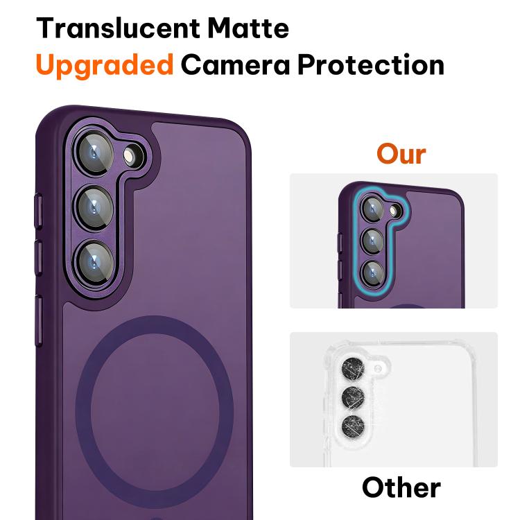 For Samsung Galaxy S23 5G XDcase Skin Feel Magnetic Frosted Phone Case with Lens Film
