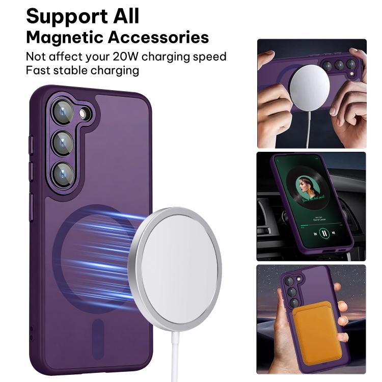 For Samsung Galaxy S23 5G XDcase Skin Feel Magnetic Frosted Phone Case with Lens Film