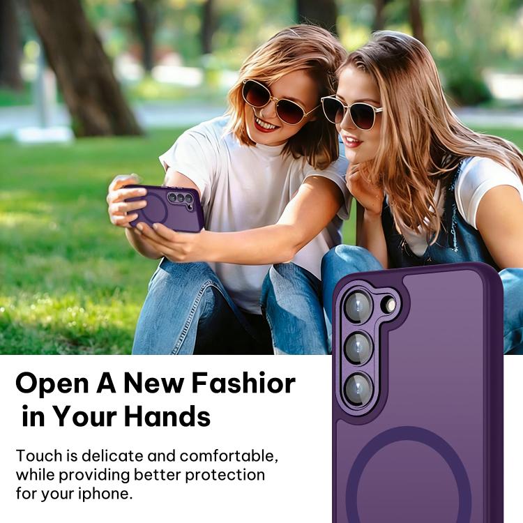 For Samsung Galaxy S23 5G XDcase Skin Feel Magnetic Frosted Phone Case with Lens Film