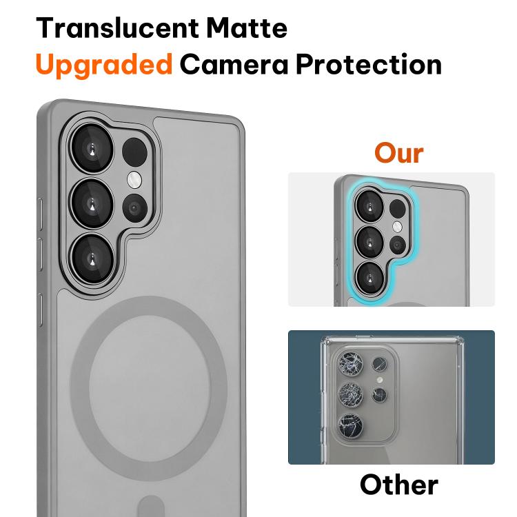 For Samsung Galaxy S23 Ultra 5G XDcase Skin Feel Magnetic Frosted Phone Case with Lens Film