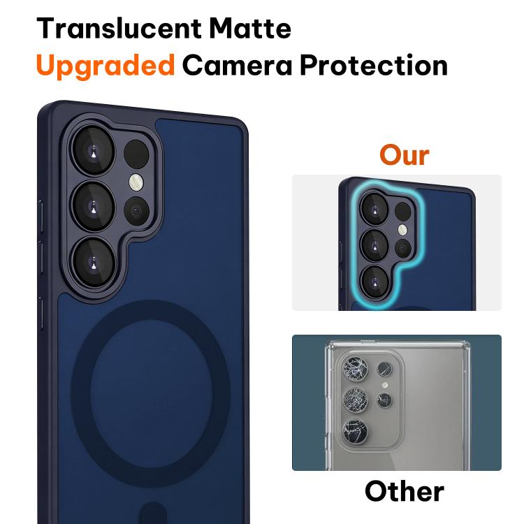 For Samsung Galaxy S23 Ultra 5G XDcase Skin Feel Magnetic Frosted Phone Case with Lens Film