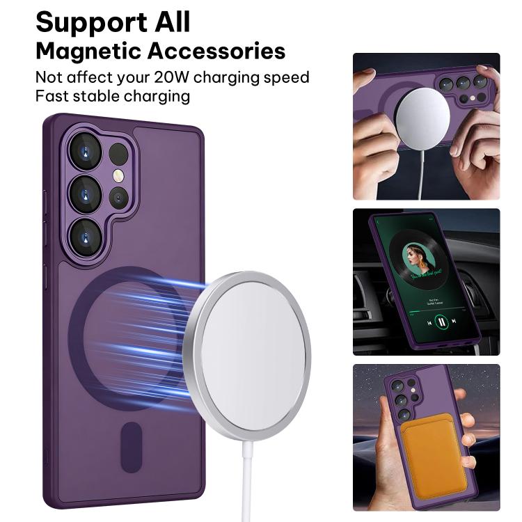 For Samsung Galaxy S23 Ultra 5G XDcase Skin Feel Magnetic Frosted Phone Case with Lens Film