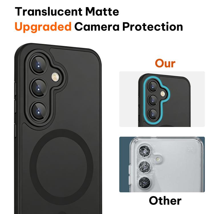 For Samsung Galaxy S24 FE 5G XDcase Skin Feel Magnetic Frosted Phone Case with Lens Film