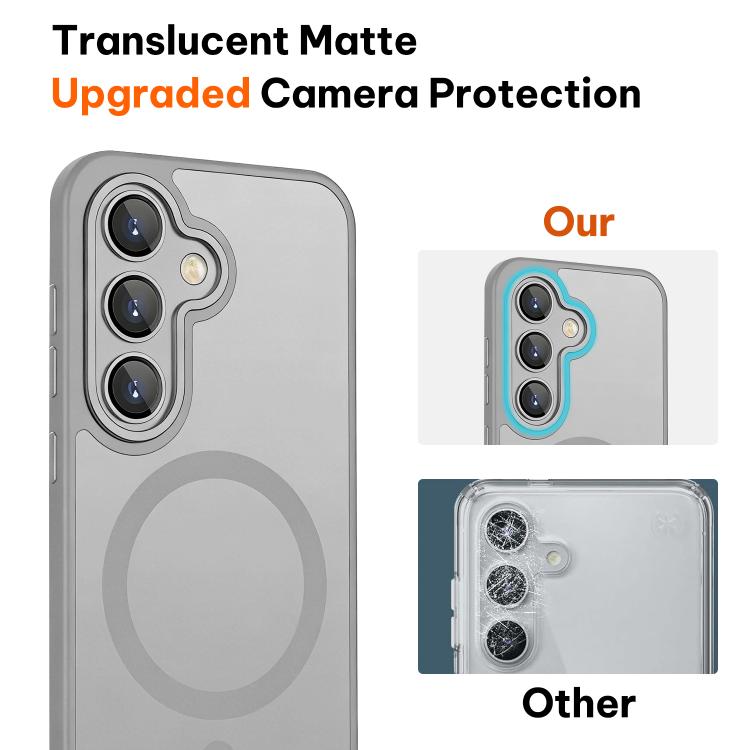 For Samsung Galaxy S24 FE 5G XDcase Skin Feel Magnetic Frosted Phone Case with Lens Film