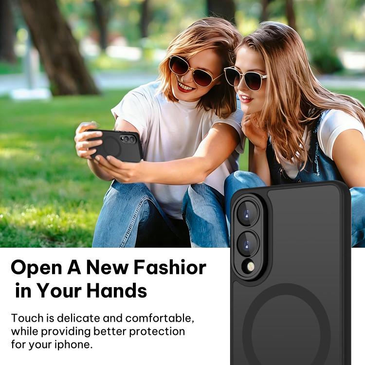 For Samsung Galaxy S25 Edge 5G XDcase Skin Feel Magnetic Frosted Phone Case with Lens Film