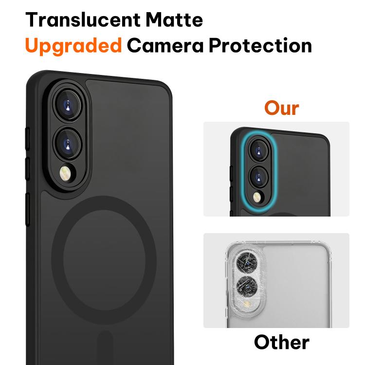 For Samsung Galaxy S25 Edge 5G XDcase Skin Feel Magnetic Frosted Phone Case with Lens Film