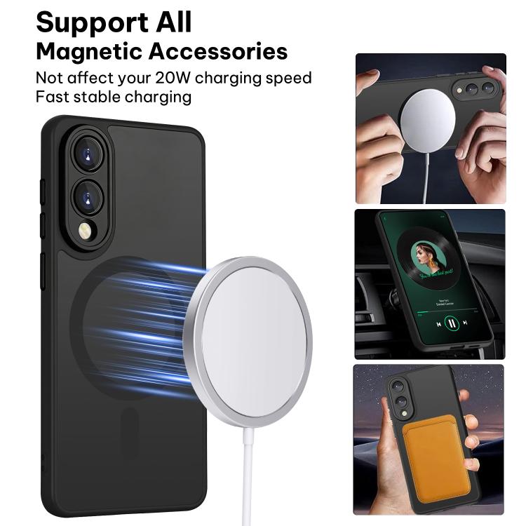 For Samsung Galaxy S25 Edge 5G XDcase Skin Feel Magnetic Frosted Phone Case with Lens Film