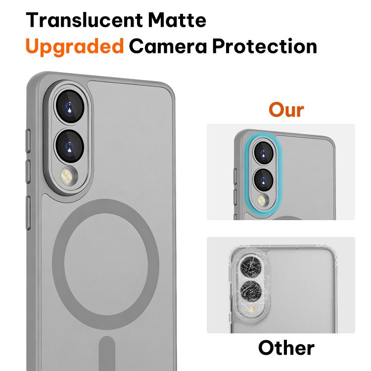 For Samsung Galaxy S25 Edge 5G XDcase Skin Feel Magnetic Frosted Phone Case with Lens Film