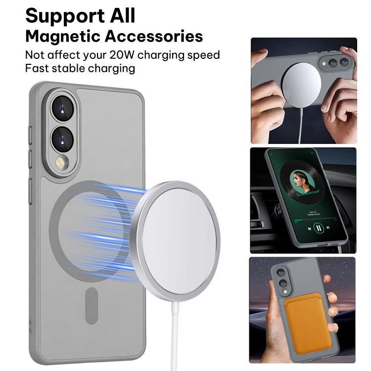 For Samsung Galaxy S25 Edge 5G XDcase Skin Feel Magnetic Frosted Phone Case with Lens Film