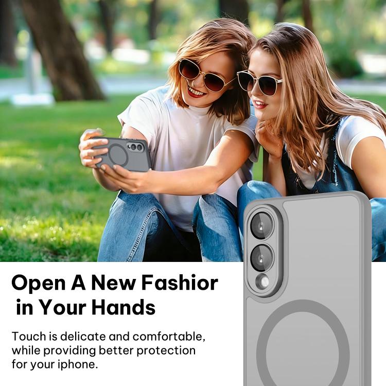 For Samsung Galaxy S25 Edge 5G XDcase Skin Feel Magnetic Frosted Phone Case with Lens Film