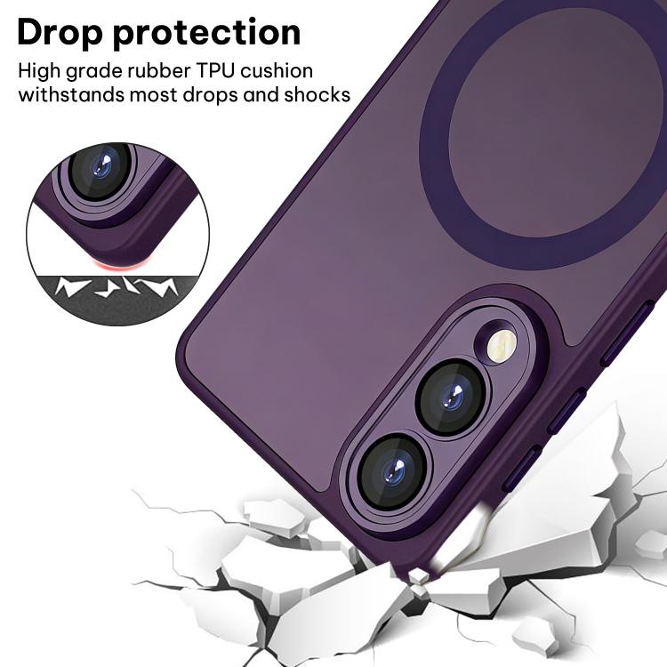 For Samsung Galaxy S25 Edge 5G XDcase Skin Feel Magnetic Frosted Phone Case with Lens Film