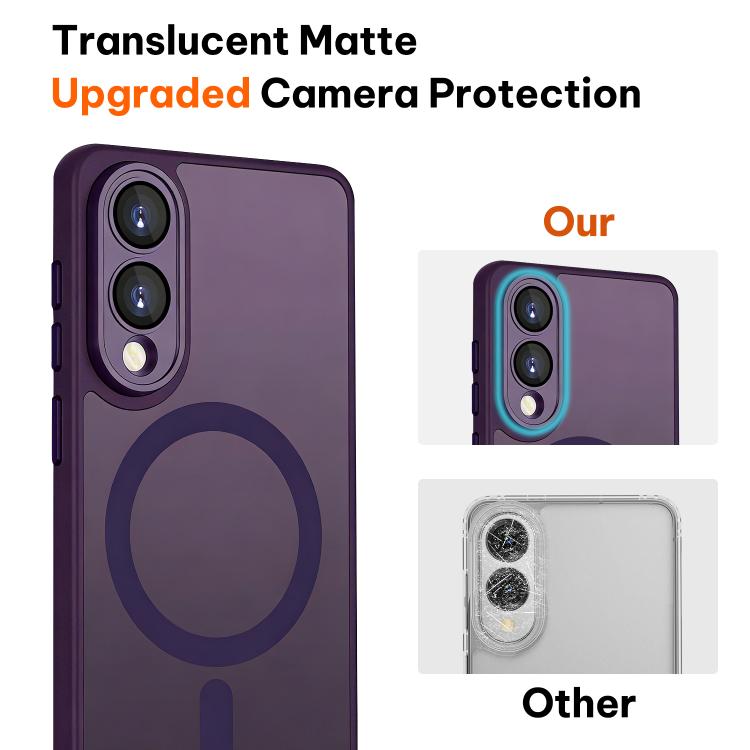 For Samsung Galaxy S25 Edge 5G XDcase Skin Feel Magnetic Frosted Phone Case with Lens Film