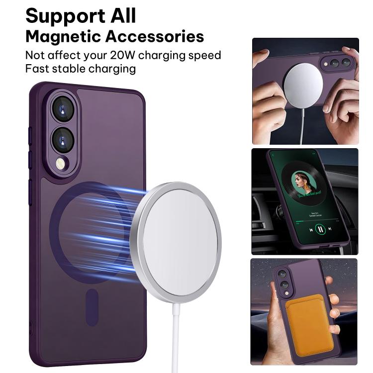 For Samsung Galaxy S25 Edge 5G XDcase Skin Feel Magnetic Frosted Phone Case with Lens Film