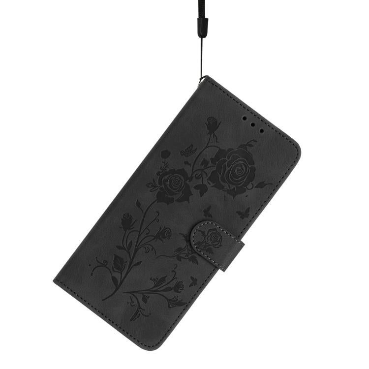 For OnePlus 15 Rose Flower Embossing Pattern Leather Phone Case