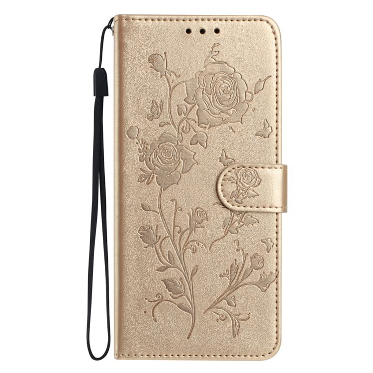 For OnePlus Ace 6 Rose Flower Embossing Pattern Leather Phone Case