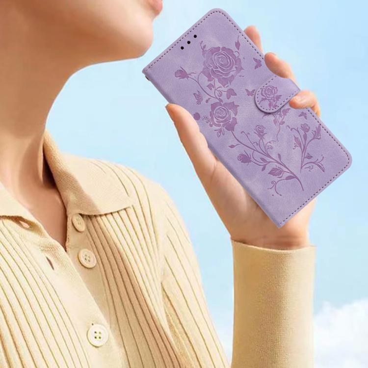 For OnePlus Nord CE5 Rose Flower Embossing Pattern Leather Phone Case