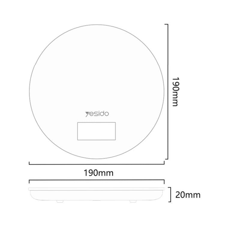 Yesido MG43 Smart Kitchen Electronic Scale - Black