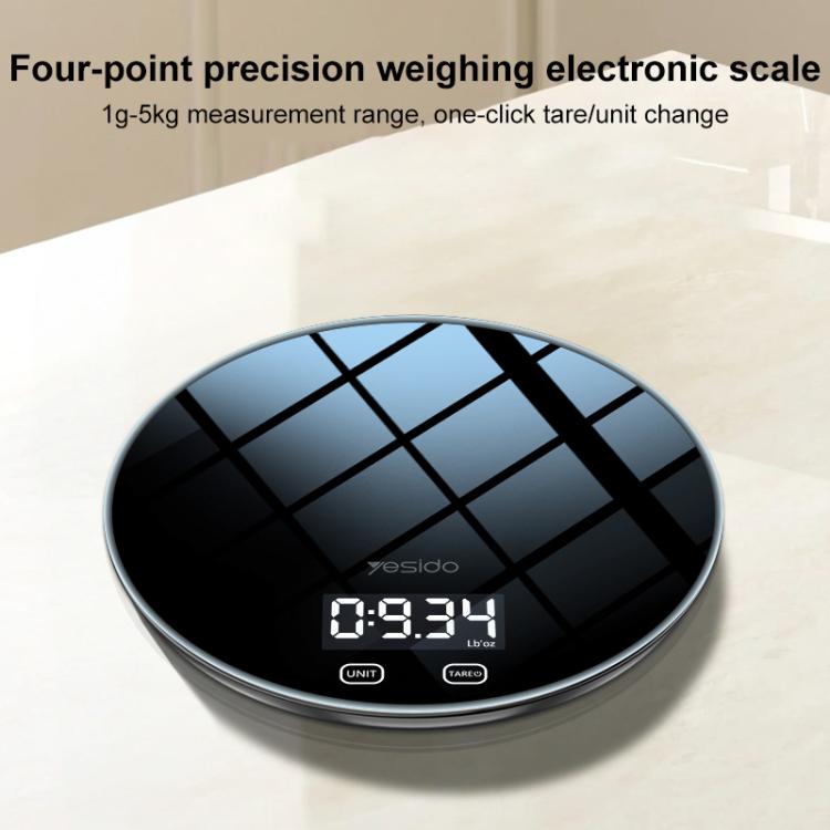 Yesido MG43 Smart Kitchen Electronic Scale - Black