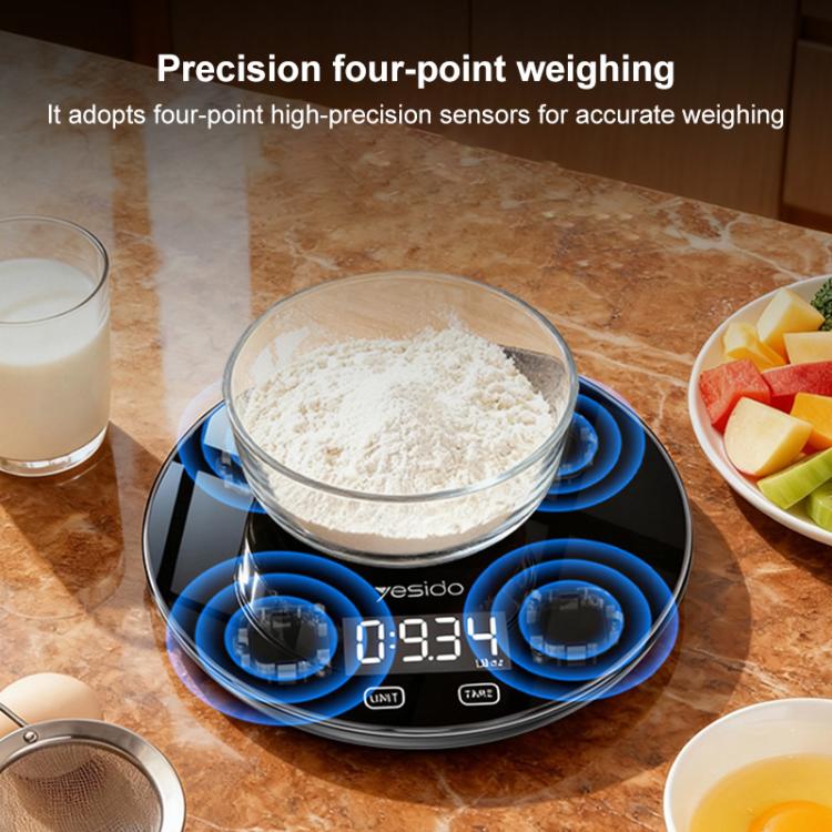 Yesido MG43 Smart Kitchen Electronic Scale - Black