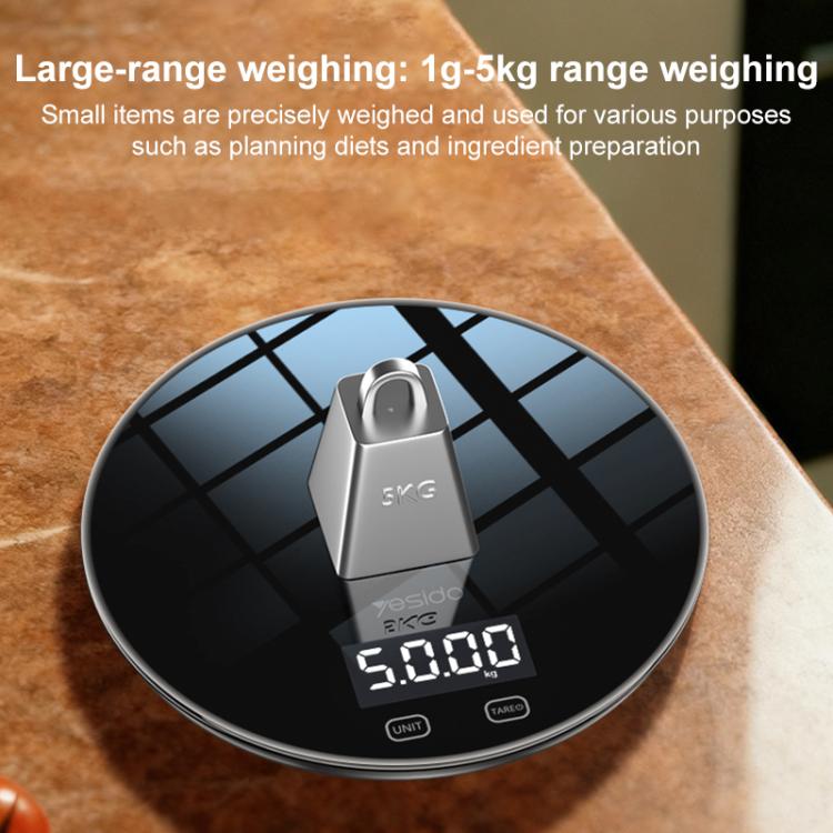 Yesido MG43 Smart Kitchen Electronic Scale - Black
