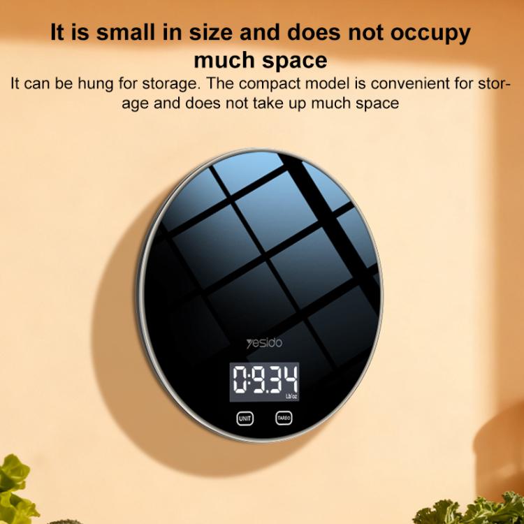 Yesido MG43 Smart Kitchen Electronic Scale - Black